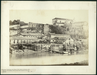 Aventine, view from the Tiber of the Palace of Savelli, and Church of S. Sabina with houses and horrea in the foreground